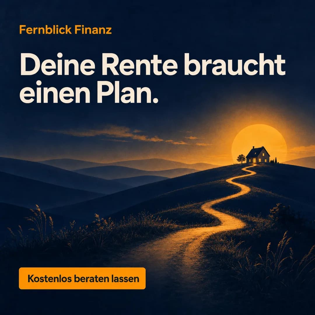 Beispiel-Anzeige einer fiktiven Finanzberatung: Deine Rente braucht einen Plan.