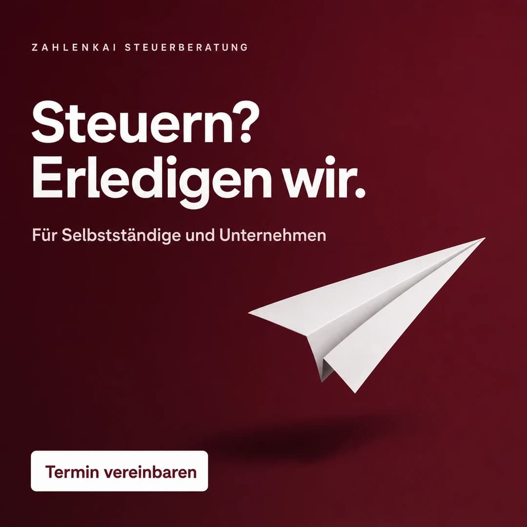 Beispiel-Anzeige einer fiktiven Steuerkanzlei: Steuern? Erledigen wir.